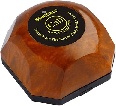 SINGCALL Wireless Restaurant Table Call System, Waiter Caller for Customer Getting Attendant by Pressing a Table Button, Pack 1 Display and 20 Bells