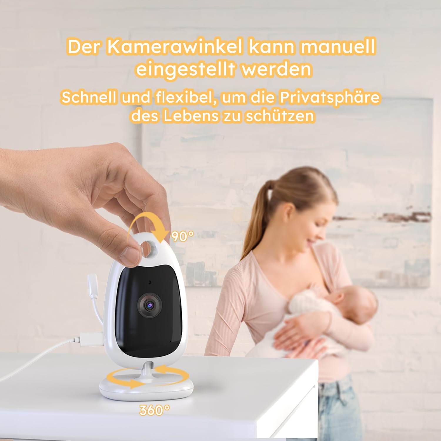 BOIFUN Babyphone mit Kamera, 2 Zoll 720P Monitor, Ohne WLAN, Nachtsicht, 2 Wege Audio, Vox-Funktion, Schallerkennung, Temperaturerkennung, Schlaflieder