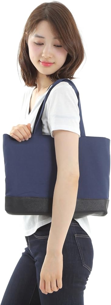 Amazon | [モノボックス] トートバック ツートンカラー レッスンバック