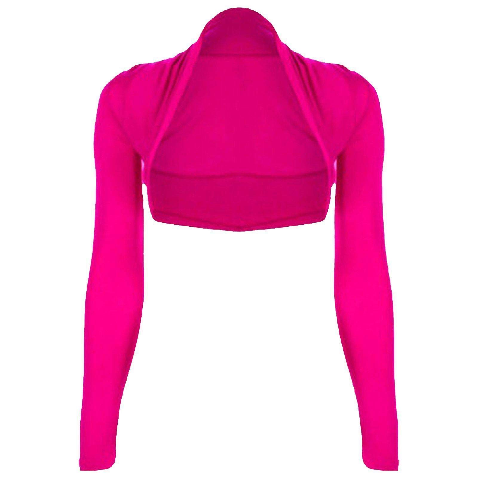Wearall Women's Cerise Long Sleeve Shrug Bolero Cardigan Top 20-22