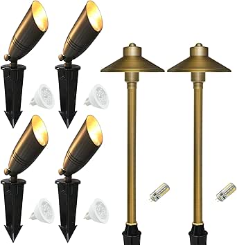 GKOLED - 4 Pack Low Voltage Landscape Lights, Pathway Lights - View #5