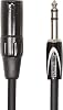 Roland Black serisi simetrik bağlantı kablosu – 6,3 mm -TRS jak erkek XLR erkek, uzunluk: 1,5 m – RCC-5-TRXM