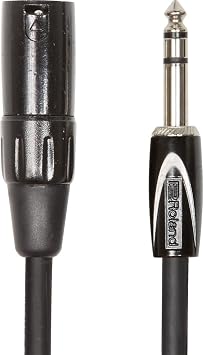 Roland Black series symmetrical connection cable – 6.3 mm -TRS jack (male) XLR (male), length: 3 m – RCC-10-TRXM
