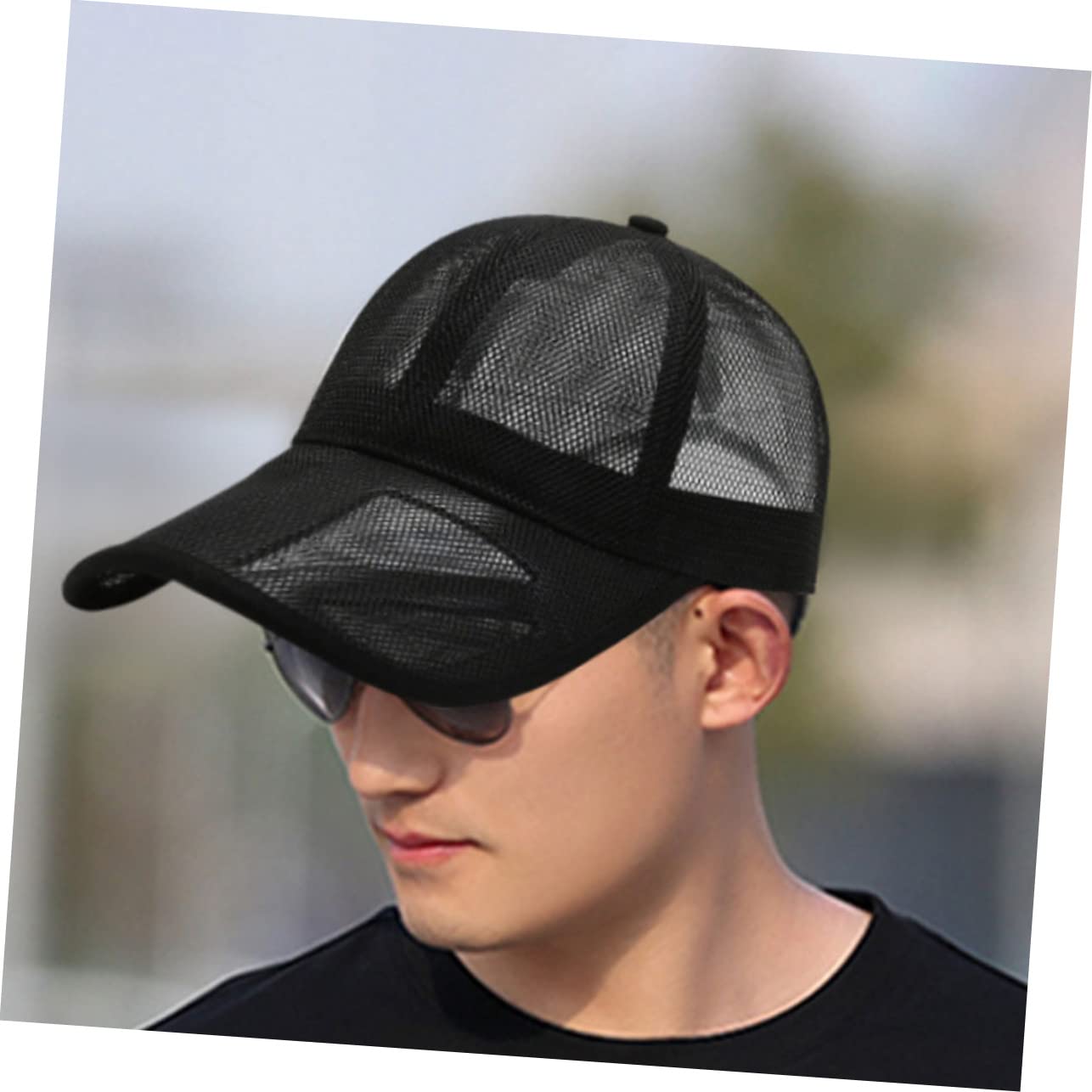VALICLUD Béisbol Transpirable Unisex para Sombrero Deportivo de Malla para Actividades Aire Negro