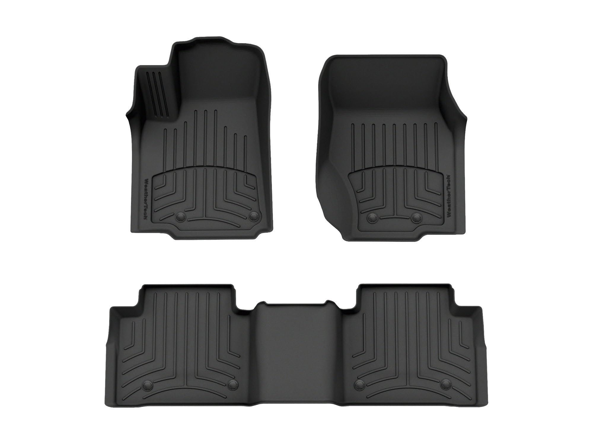 WeatherTech FloorLiner HP Custom Fit Floor Mats for Jeep Grand Cherokee 4xe - 1st & 2nd Row (4416961-4417822IM), Black