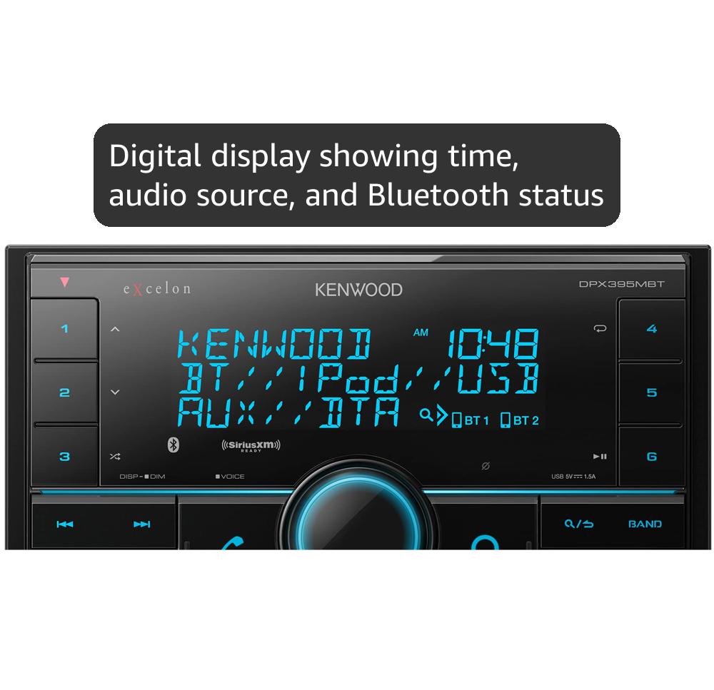 Amazon.com: Kenwood DPX395MBT Double DIN in-Dash Digital Media