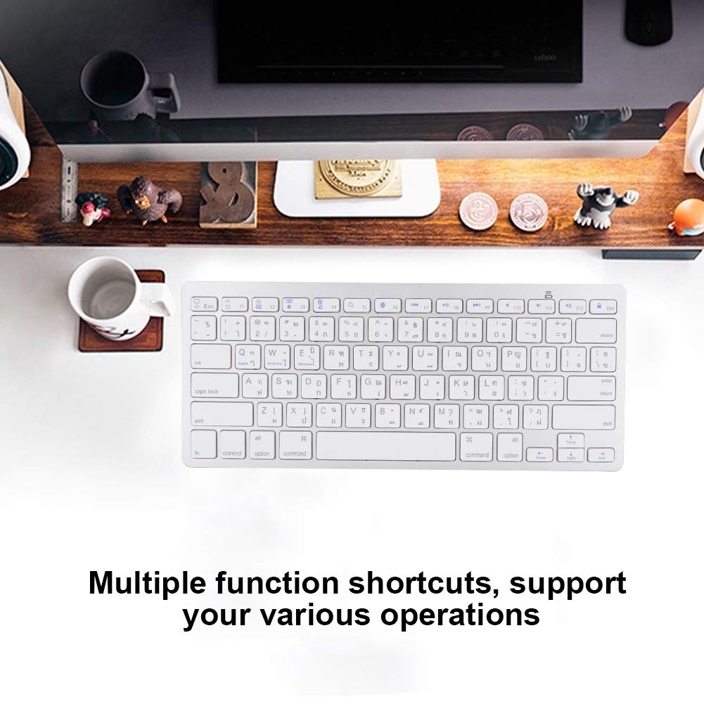 Apple Keyboard ワイヤレスキーボード　タイ語 Amazon | ASHATA Bluetooth ワイヤレスキーボード 多機能 タイ語超薄型