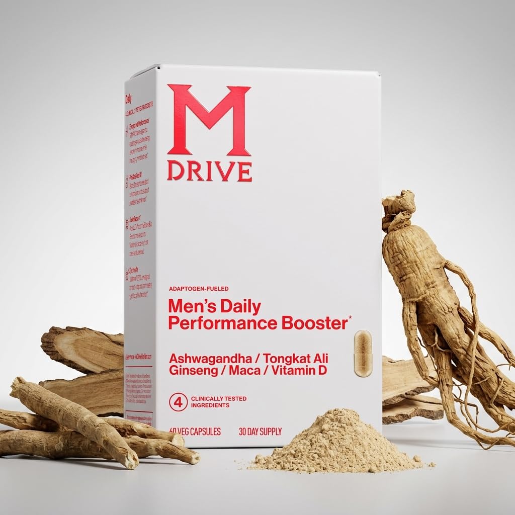 M Drive Men's Daily Performance Booster Ashwagandha Tongkat Ali 60 Capsules — Amazon image 6