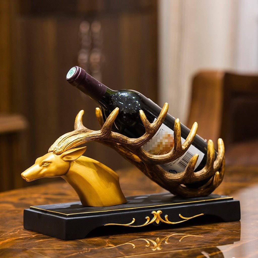 Sculpture European Creative Wine Cabinet Accessories Wine Rack Decoration Living Room TV Cabinet Crafts House Warming New Home Gift Decoration Statues Novelty Gift