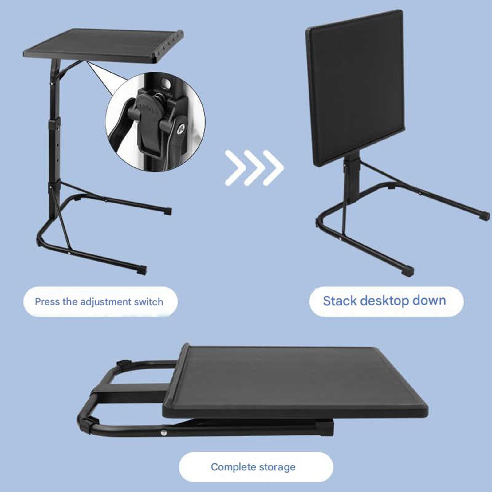 Tavolo per computer portatile regolabile in altezza, scrivania portatile con postazione di lavoro inclinabile per casa, ufficio, camera da letto, dormitorio studio