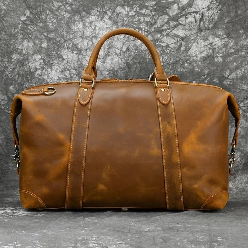 Leather Men Travel Bags with Rivet Big HandBag for Male Cowhide Duffel Bag Mans Travelling Bag4