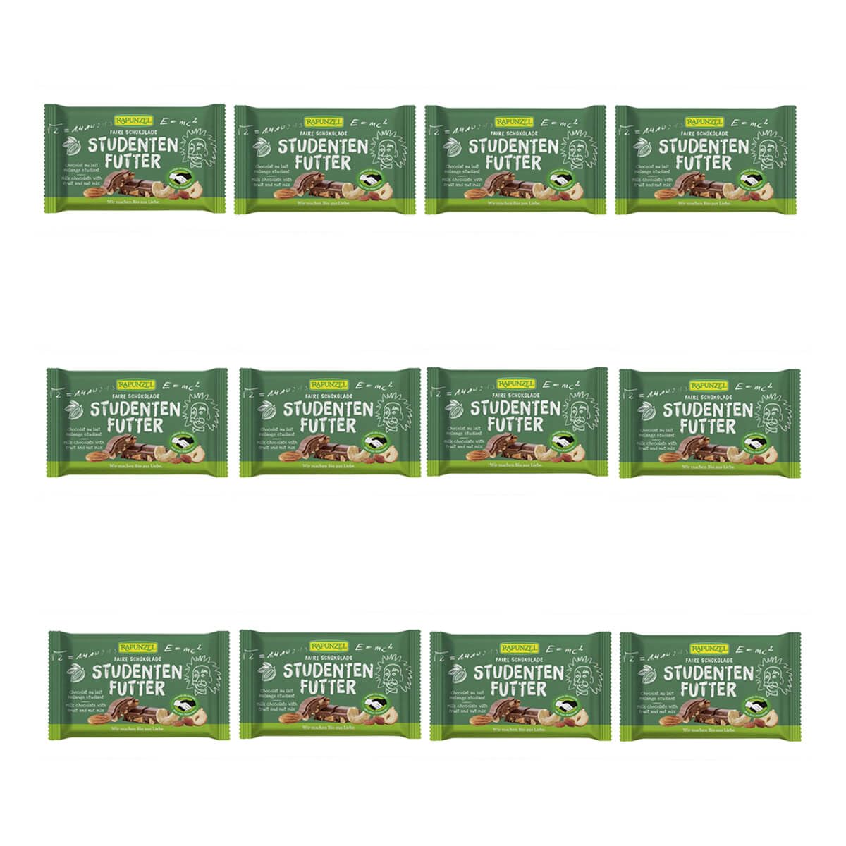 Rapunzel - Studentenfutter Schokolade HIH - 100 g - 12er Pack