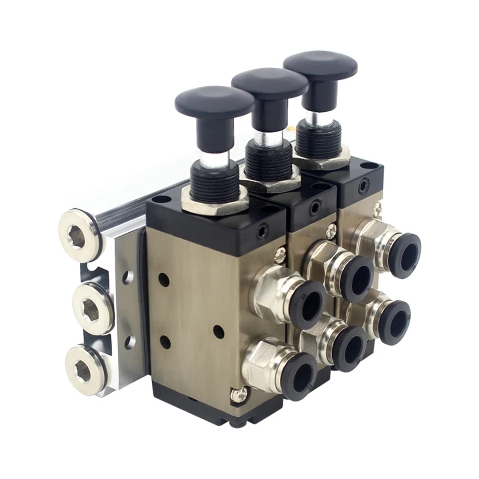 4L210-08 4R210-08 Válvula Manual de 2 vías y 5 Posiciones, Interruptor neumático de Empuje y tracción de válvula direccional, colector de válvulas combinadas | 4mm in 4mm Out,6 Stations