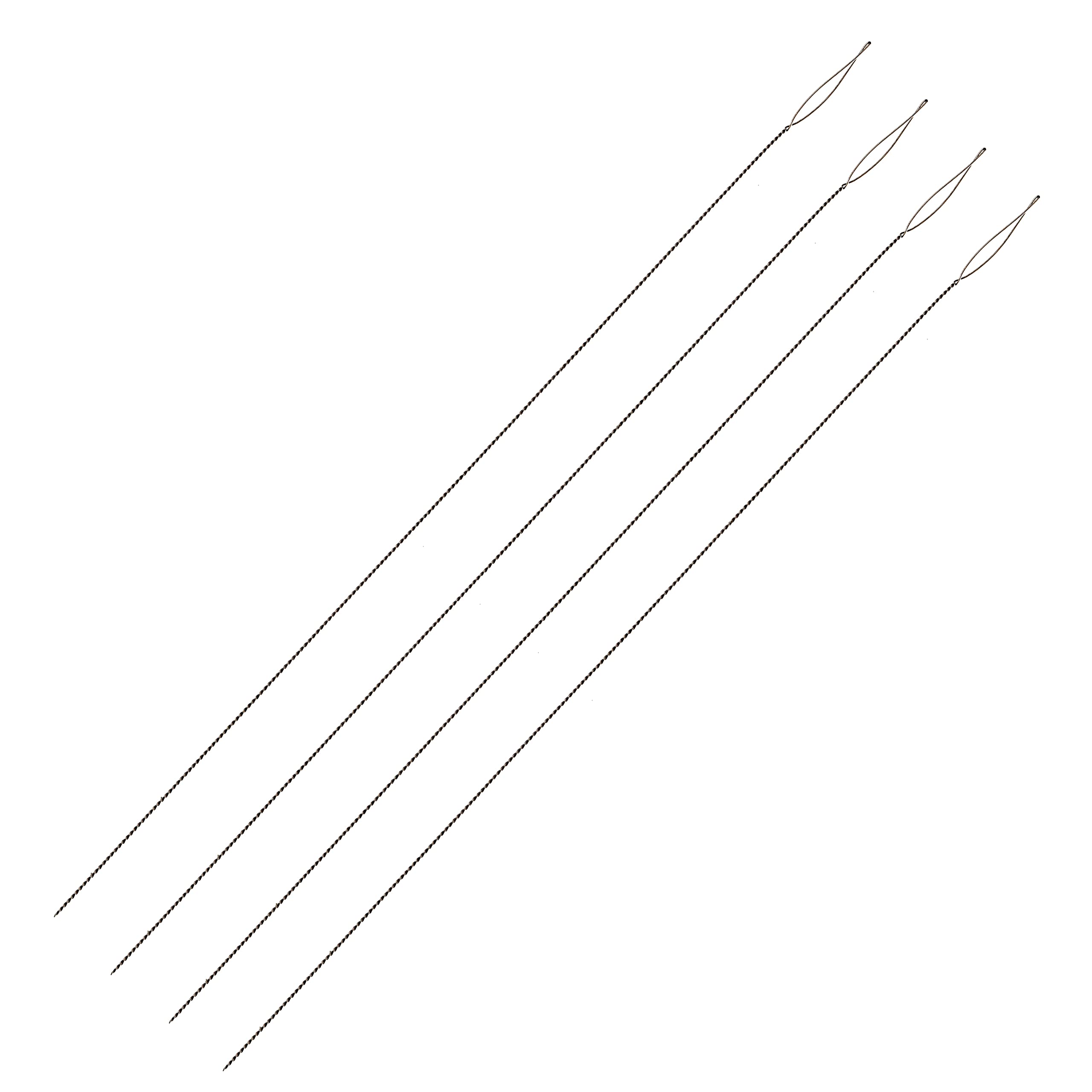 The Beadsmith Basic Elements Collapsible Eye Needles – 5 Inch Long – Flexible Twisted Wire – Large Eye, Easy to Thread – 4 Extra Heavy Needles