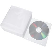 100Pcs Plastic CD Sleeves Empty CD Cases Clear DVD Sleeve Double Sided DVD Plastic Sleeves with Clear Window for Blank-CD Storage 5.7x5.1 Inch