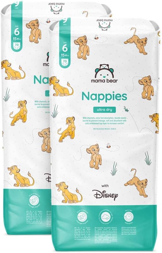 Marque Amazon Mama Bear Disney Couches bébé Ultra Absorbantes, Taille