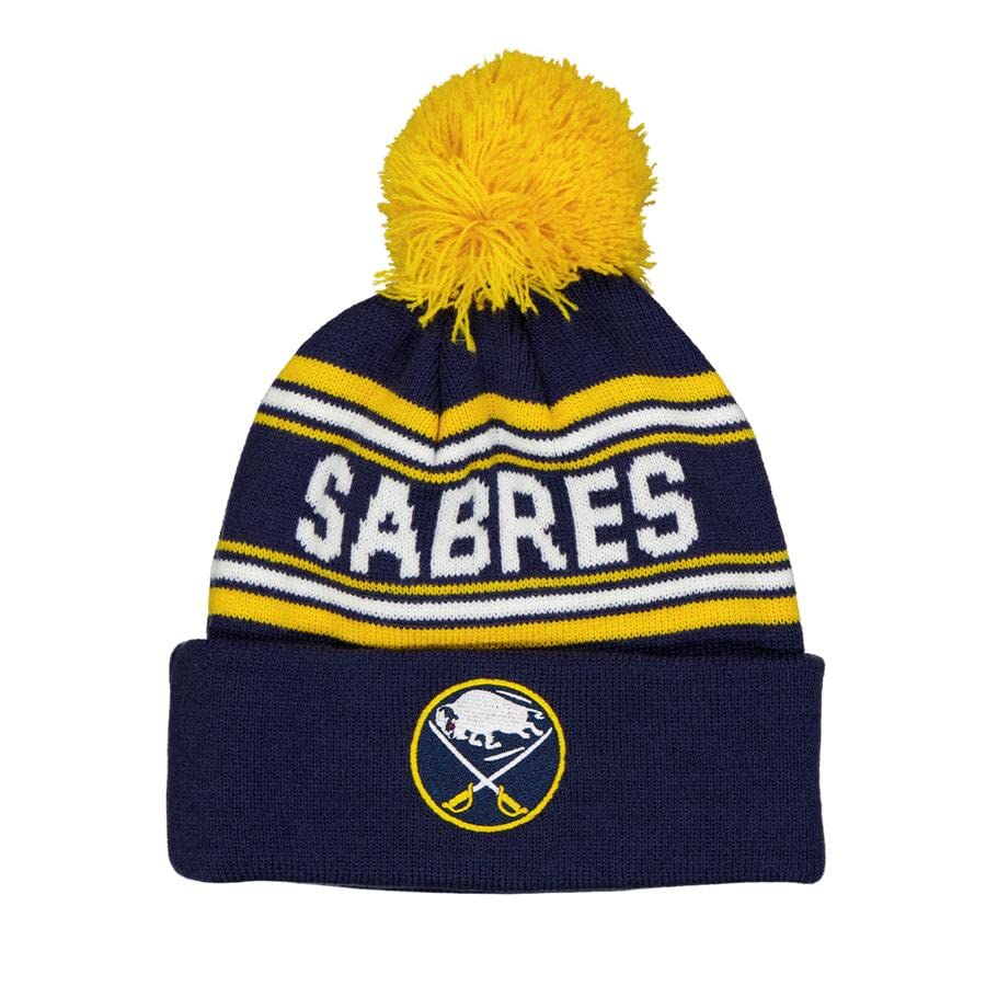 Bonnet Junior adidas Jacquard Cuffed Sabres protège les oreilles du froid