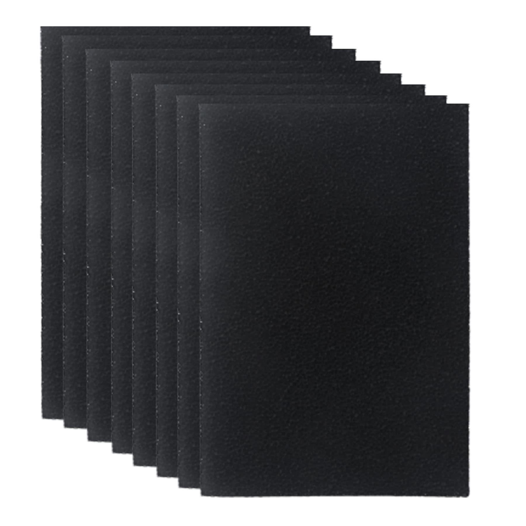 8 Pack Cat Litter Box Charcoal Filters for Van Ness Cat Litter Box, 4.4 x 6.5Inch Replacement Carbon Odor Filters for Pureness F6 Zeloite Air Filter, Black