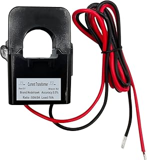 AC Current Sensor Transformer, Core Current Transformer Coil Sensor for 50A Amp Energy Meter