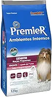Ração Premier Senior Ambientes Internos para Cães Adultos 7+ Sabor Frango e Salmão, 12kg Premier Pet Raça Idosos,