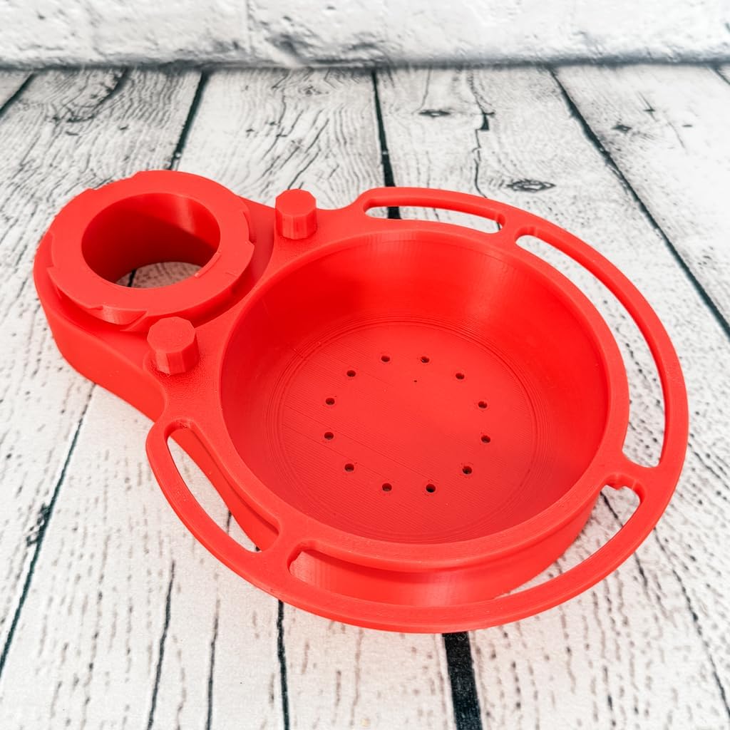 Hummingbird Feeder Seed Tray Adapter for Bird Buddy Hummingbird Feeder, Easy Attach Seed Tray with Drainage & Perch Ring for Small Birds, Convert Your BirdBuddy Nectar Feeder into a Seed Feeder (Kit)