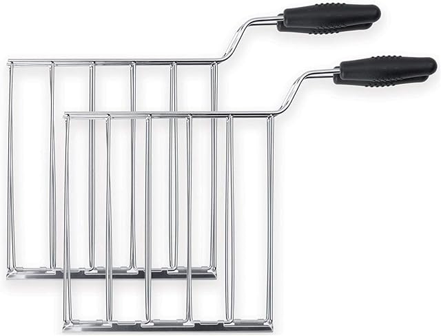 Smeg TSSR01 Two Frames for Toasting Sandwiches, for Toasters from TSF01 Series TSS401, Metal, Chrome
