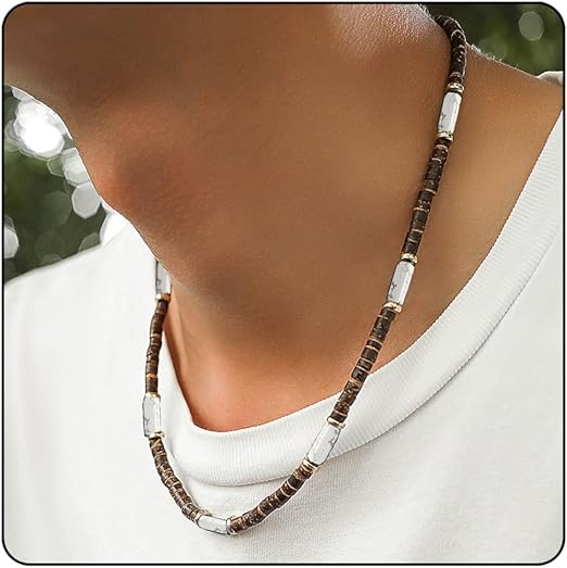 ブラジルのアマゾン川のネックレス 木製ビーズの多重ストランドネックレス