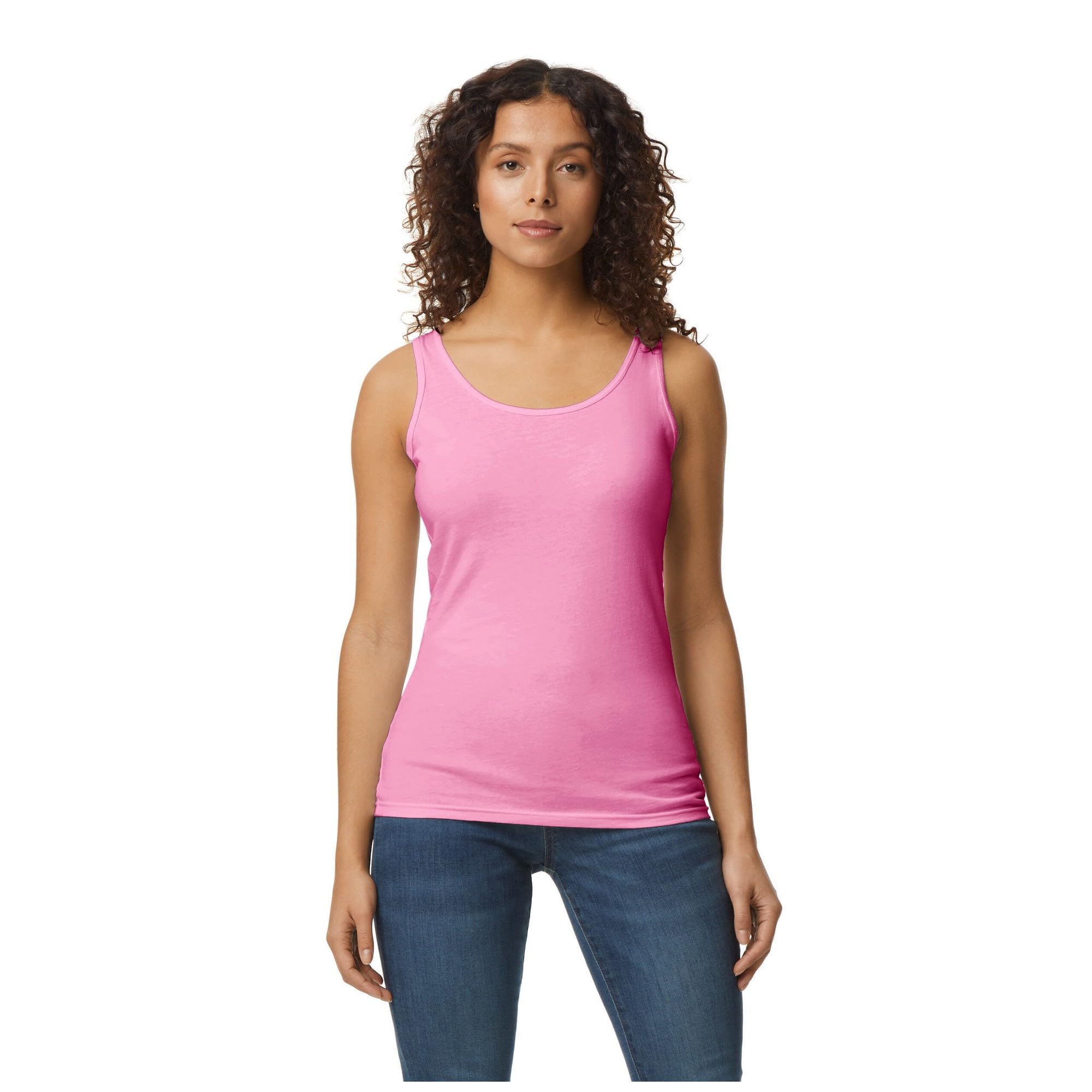 Gildan Womens/Ladies Softstyle Tank Top (XL) (Azalea)