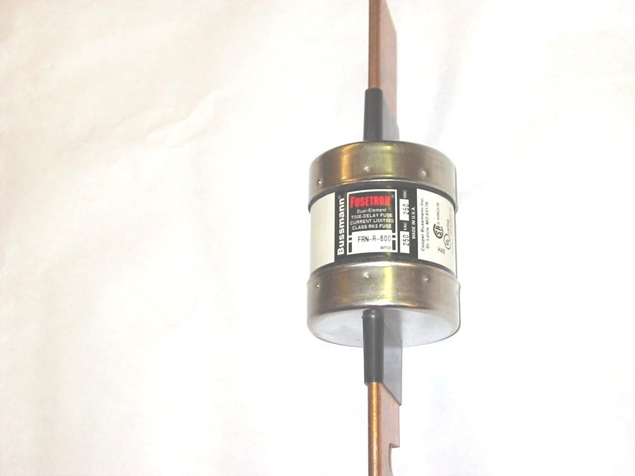 Bussmann FRN-R-600, 600 Amp (600A) 250V Fusetron Dual Element Time-Delay Current Limiting Class RK5 Fuse, UL Listed, Color