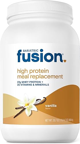 Bariatric Fusion Reemplazo de comida de vainilla de 095oz de proteína en polvo 21 tina de porción para pacientes con cirugía bariátrica incluyendo
