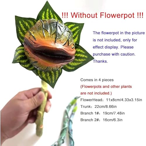 Qiansheng Horror Piranha Flower Garden Statue Cannibal Plant Figurines Artificial Chompers Corpse Flower Resin Sculpture Halloween Scary Props For Indoor Outdoor Home Decor Patio Lawn Yard Ornaments #TOP1