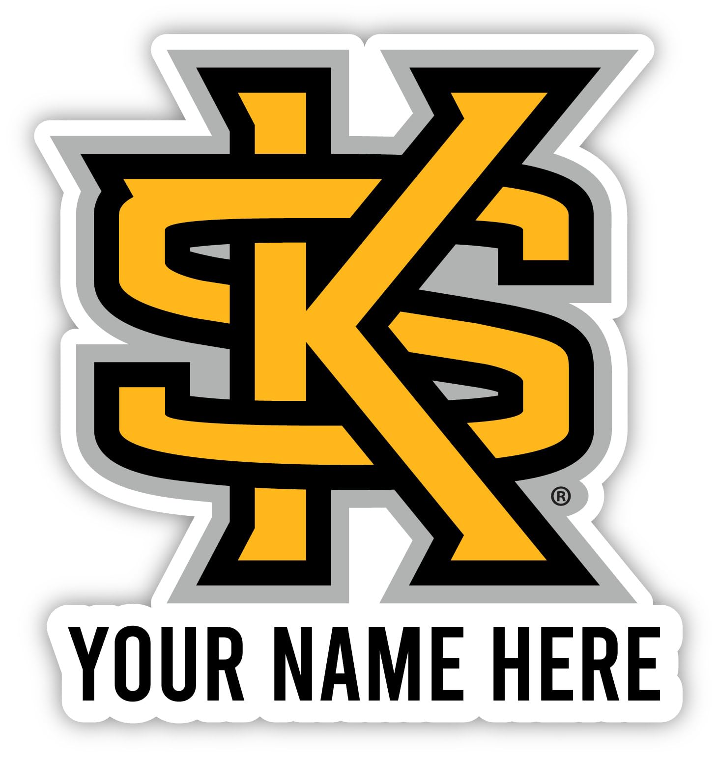 Kennesaw State University Customizable Die Cut Vinyl Decal Sticker Officially Licensed Collegiate Product 4-Inch