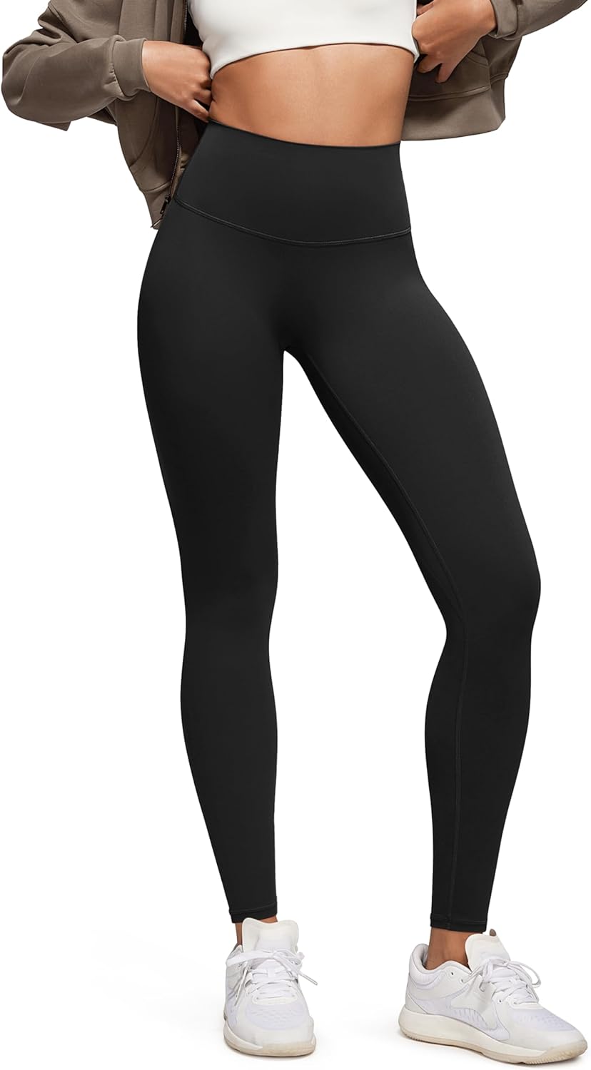 ODODOS No Front Seam Yoga Leggings for Women - 25" / 28" High Waist Buttery Soft Lounge Yoga Pants