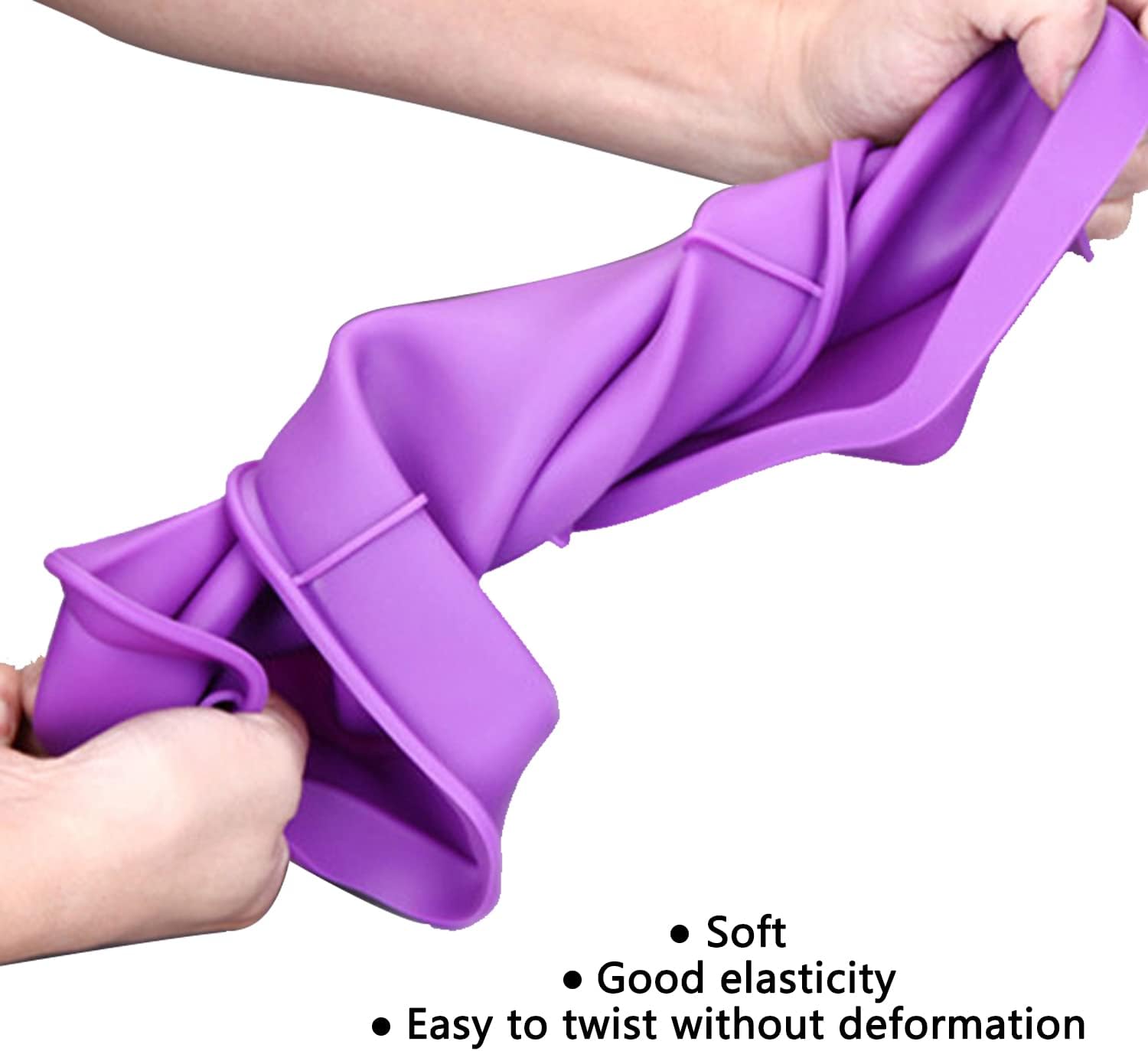 Lmaray 11 x 9.5 Inch Purple Silicone Baking Pan, Safe, Durable, Easy Cleanup, Microwave and Oven Safe - Image 6