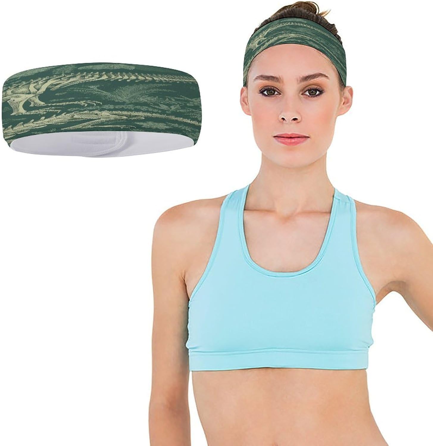 Dinosaur Skeleton Sport Headbands Sweatband Athletic Headband