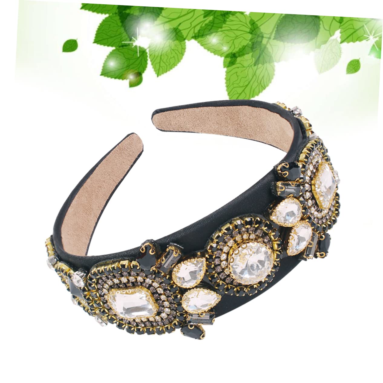3 Piezas Diadema De Diamantes De Imitación De La Boda Diadema Elástica Con Diamantes De Imitación Banda De Pelo Nupcial Diadema Ancha Novia Moda Para El Cabello