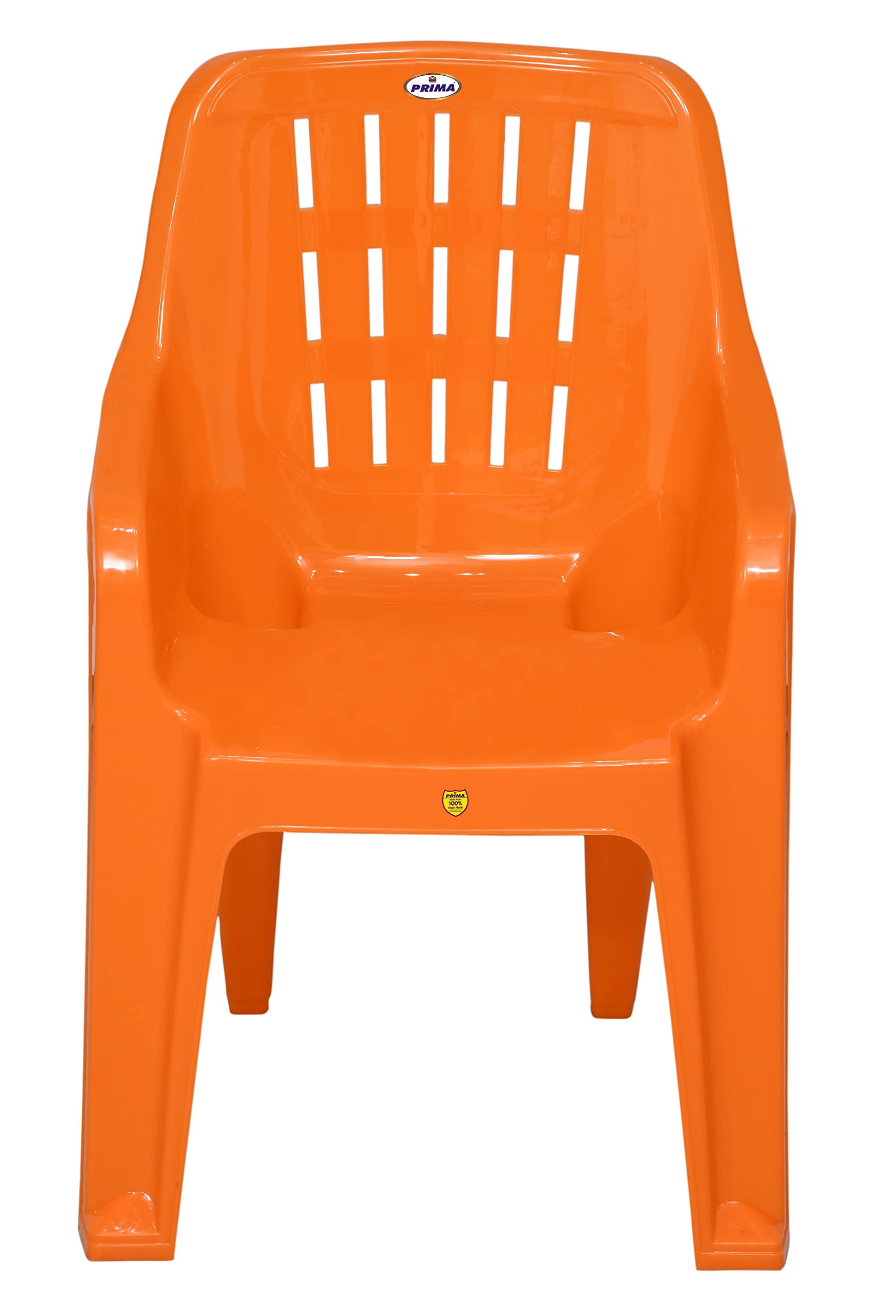 Prima Baby Plastic Chair 127 Modern and Comfortable with Backrest for Study | Play | Desk | Kids with Arms for Home/School/Dining for 1 to 6 Years Age - Orange-image-41