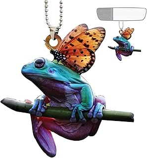 カエルキーリング | かわいい動物 カートゥーン カエル アクリル ペンダント キーリング | かわいい動物 面白いカエルチャーム 目を引くカエルのキーホルダーデコレーション 財布、パーティーバッグフィラー、車用