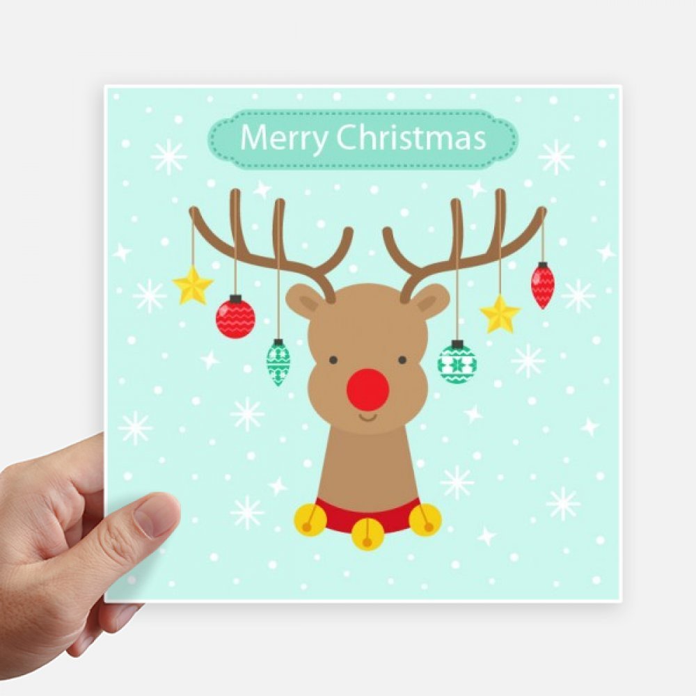 Sticker Noël cerf et flocon pour personnaliser votre ordinateur et valise
