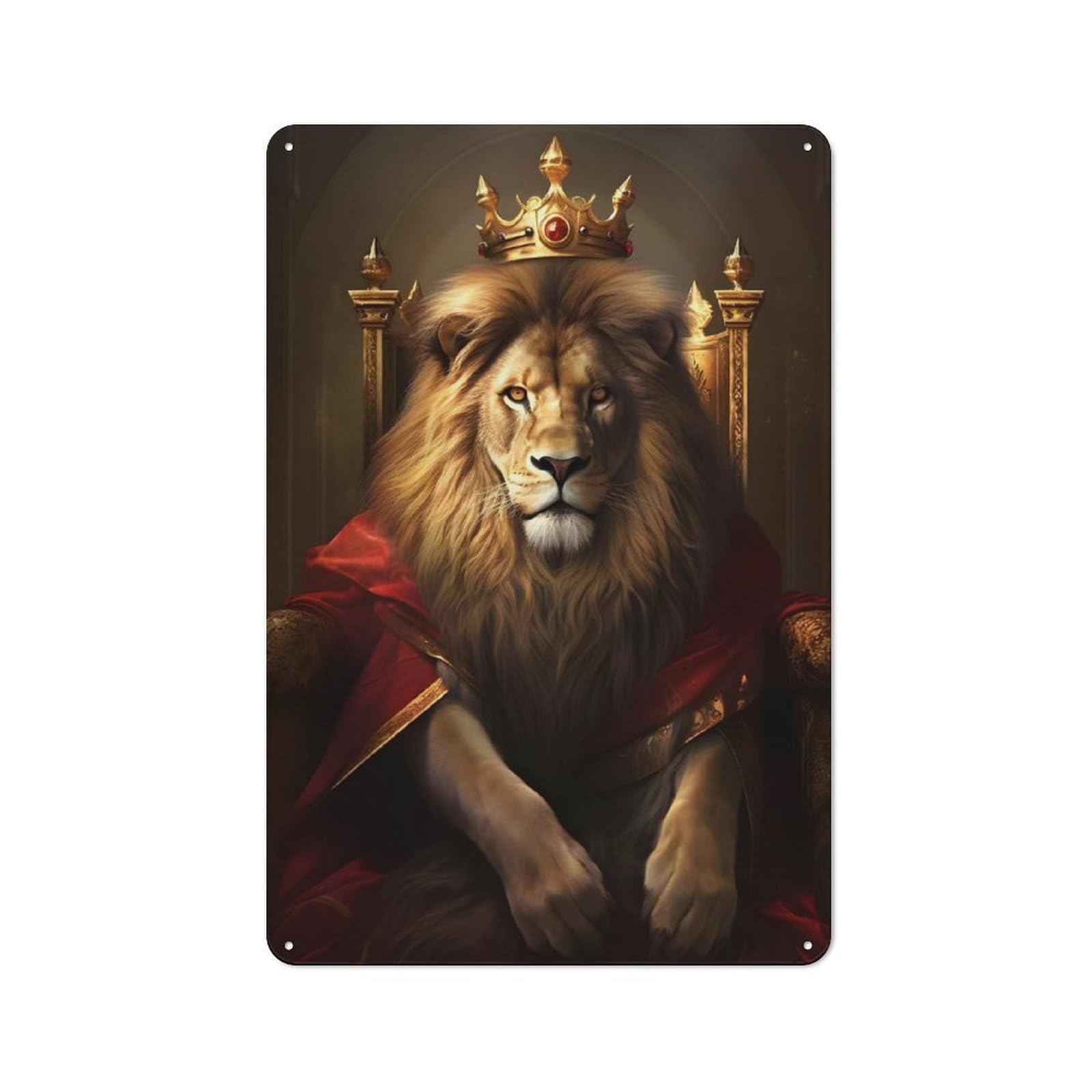 LION KING Metal Wall Plaque for Travel Lovers, Birthday, Housewarming Or Christmas Gift, 30x20cm
