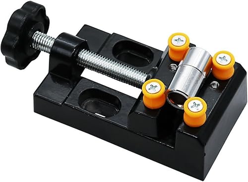 Miniatura 7 de Yakamoz Mini prensa universal para taladro, abrazadera de banco de mesa, vicio para joyería, reloj nuclear de nogal reparación clip en escultura de