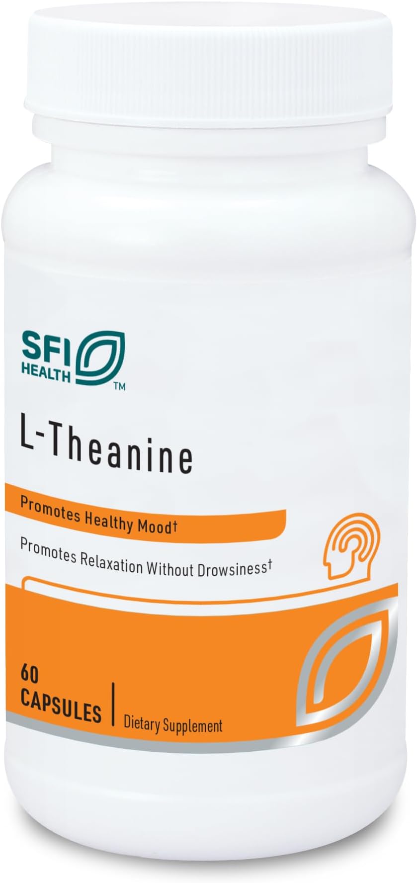 SFI Health Klaire Labs L-Theanine - 100mg Suntheanine to Promote Promote Relaxation (60 Capsules)