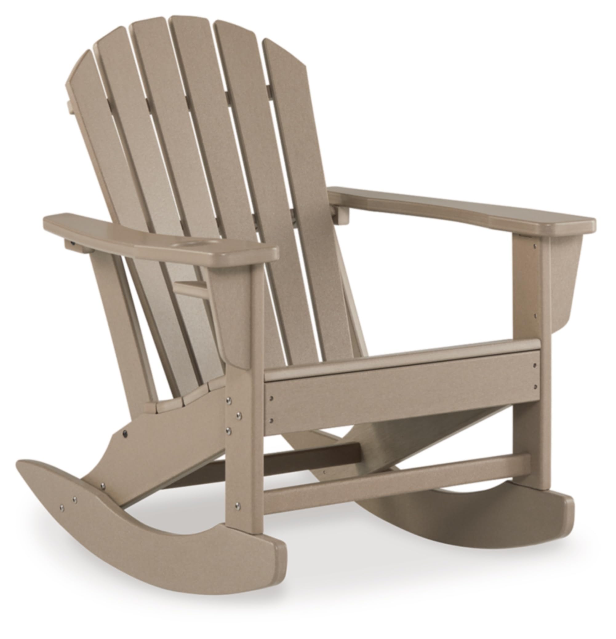 Signature Design by Ashley Sundown Treasure Outdoor Rocking Chair, 33" W x 32" D x 38" H, Light Brown