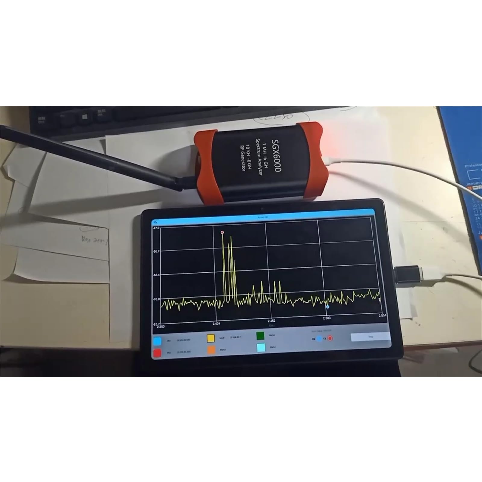 Analizator sieci wektorowej Spektrometr 6G Analizator Widma USB Źródło Sygnału RF Miernik Mocy RF