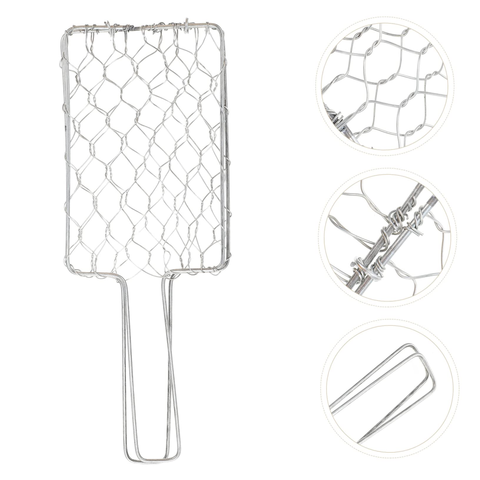 KONTONTY Grill Fish Bbq Tongs Portable Grilled Basket Picnic Bbq Rack Sturdy and Safe for Barbecue