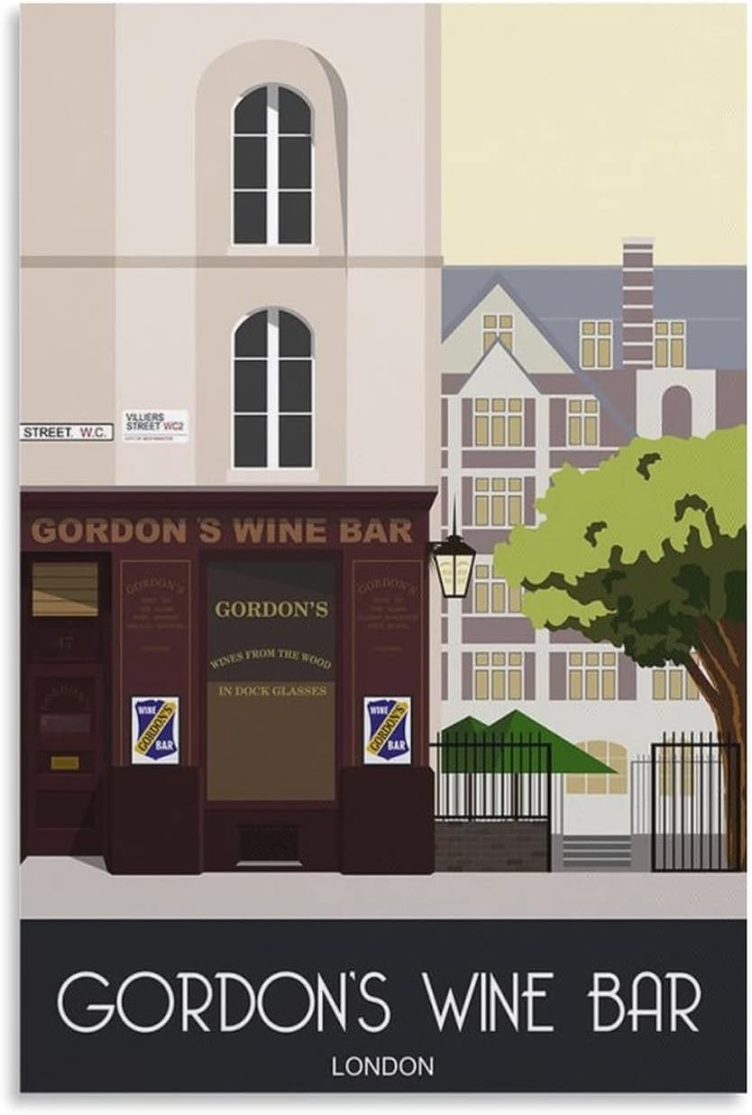 Gordon's Wine Bar, Embankment Vintage Travel Landscape