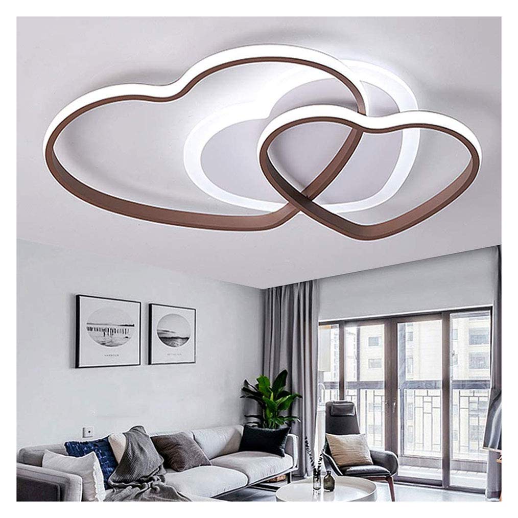 SYMXLED Ceiling Light Modern Ceiling Lighting Heart Design Ceiling Lamp 35W Acrylic Aluminum Lampshade Chandelier Dining Room Living Room Bedroom Children's Room Decoration 53 * 34 * 8cm,White Light