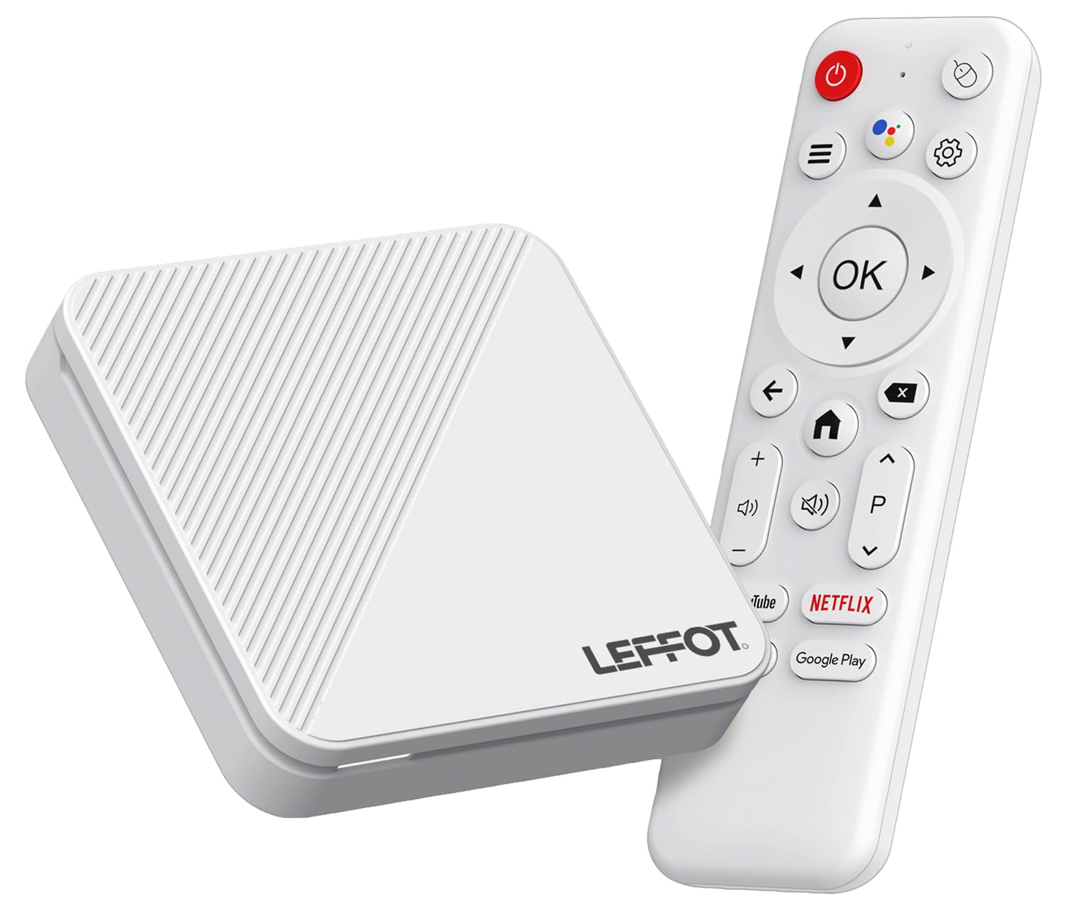 Android 14.0 TV Box, LEFFOT Caja de transmisión 4K Ultra HD, Caja IPTV con HDR10, 2.4G y 5G WiFi 6, Reproductor multimedia para Smart TV, Allwinner H313 Quad Core (2GB+16GB)