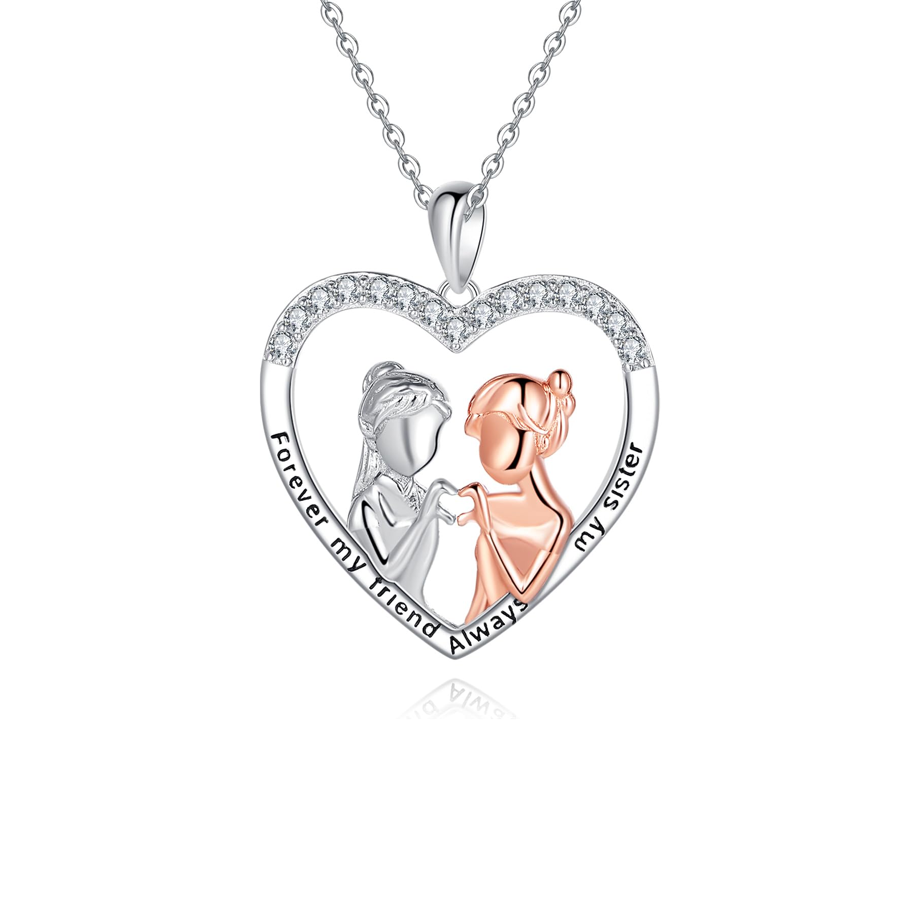 Schwester Schmuck Kette Schmuck Geschenke von Schwester Sterling Silber Schwester Halskette Schmuck Gifts for Friend Sister Female Women
