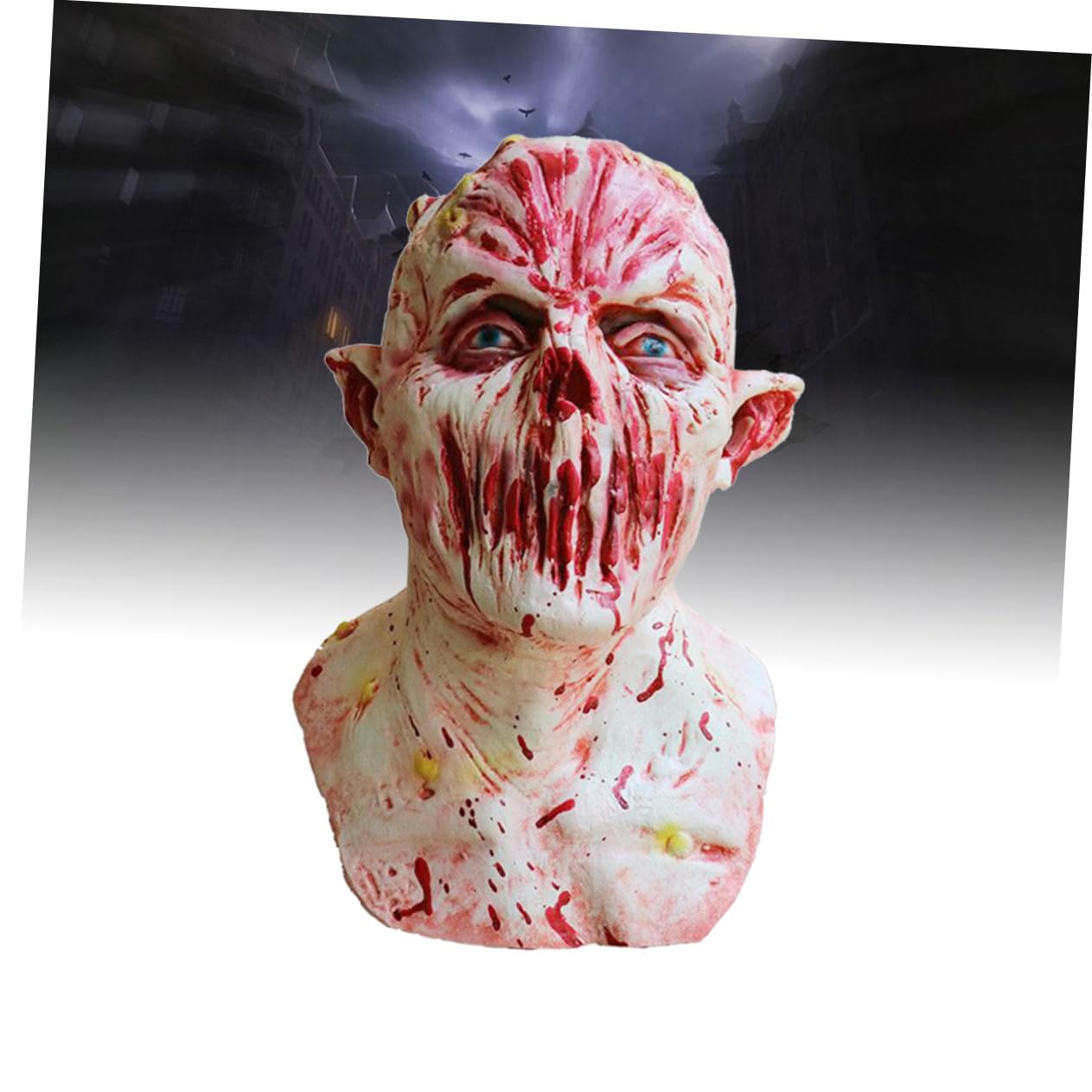 Maschera senza Labbra Zombie Halloween Design Poroso per Visione Chiara Materiale Resistente per Feste in Maschera